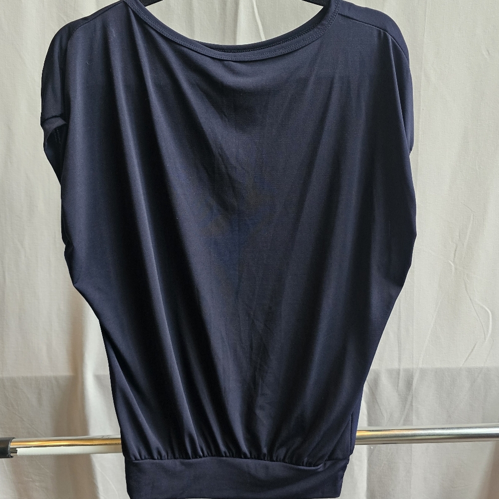 Elegant Navy Blue Women's Top